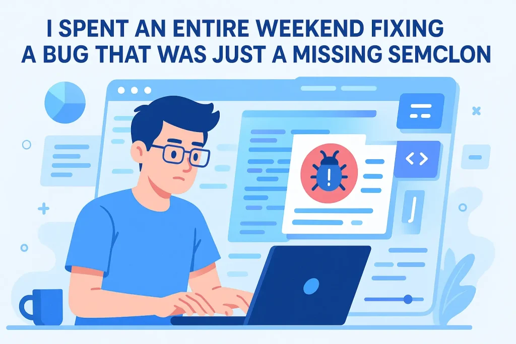 I Spent an Entire Weekend Fixing a Bug That Was Just a Missing Semicolon