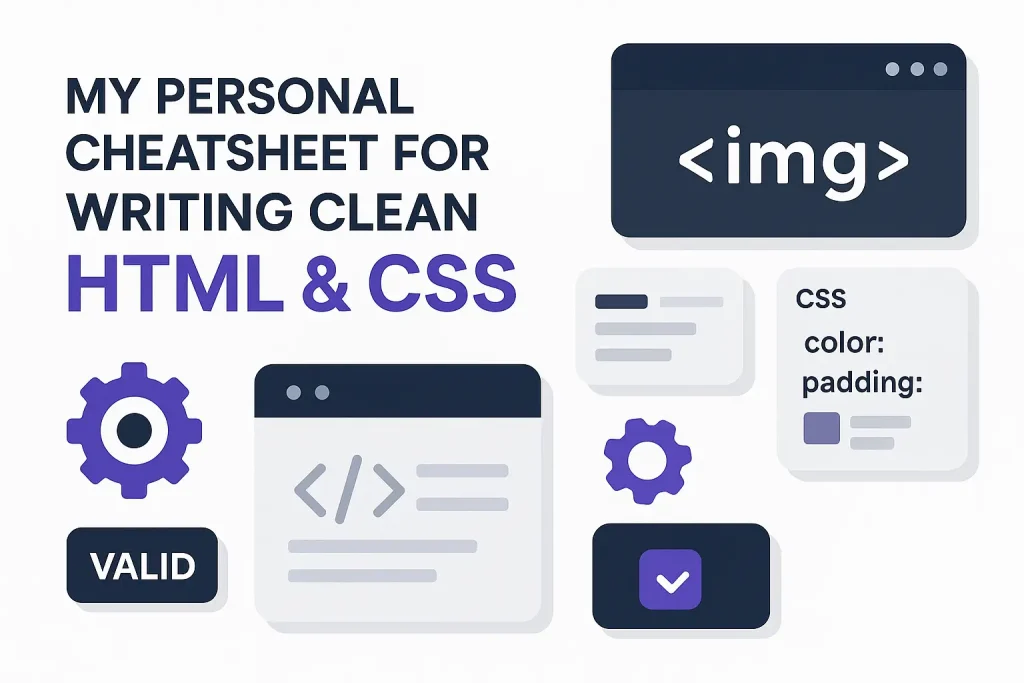 My Personal Cheatsheet for Writing Clean HTML & CSS