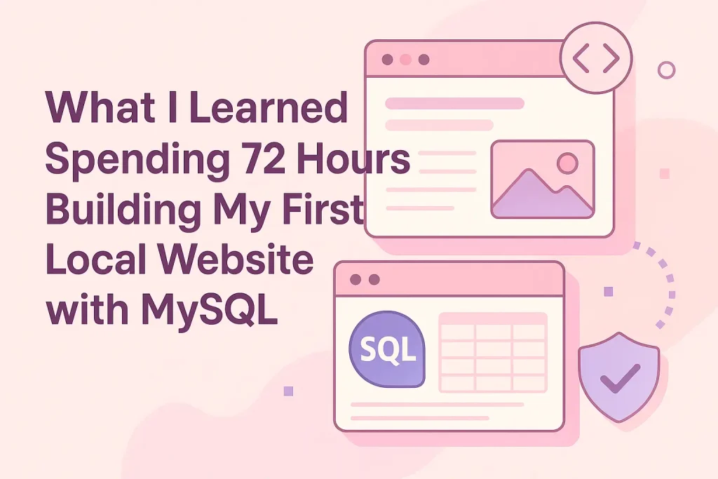 What I Learned Spending 72 Hours Building My First Local Website with MySQL